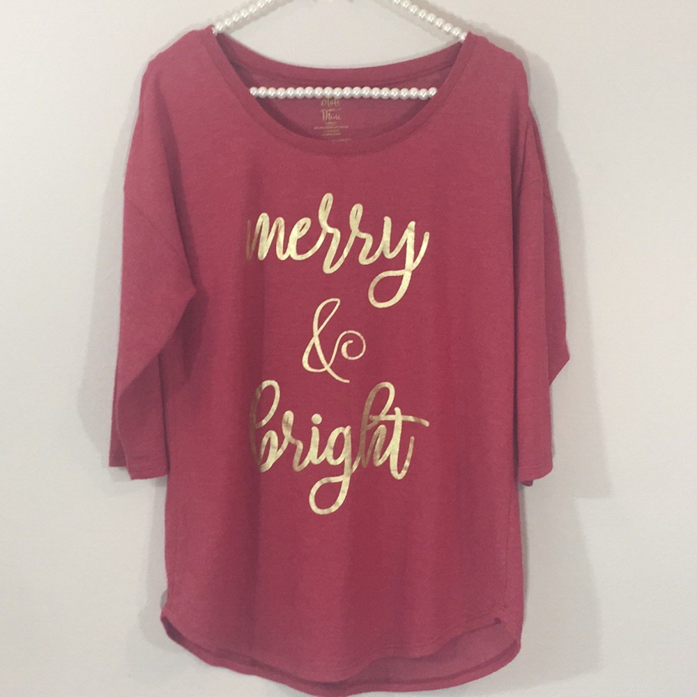 Christmas Shirt Merry & Bright small